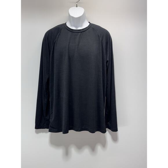 Gaiam Basic Crew Neck Black Long Sleeve Pullover Workout No Tag Measures X-Large - Picture 1 of 5